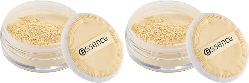 essence BANANA LOOSE POWDER Jaune matifiant, fixant, correcteur de couleur (6 g) — Maquillage