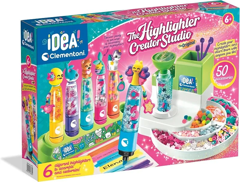 Clementoni Idea 18860 Surligneur d'atelier avec plus de 50 accessoires – Jouet créatif — Maquillage