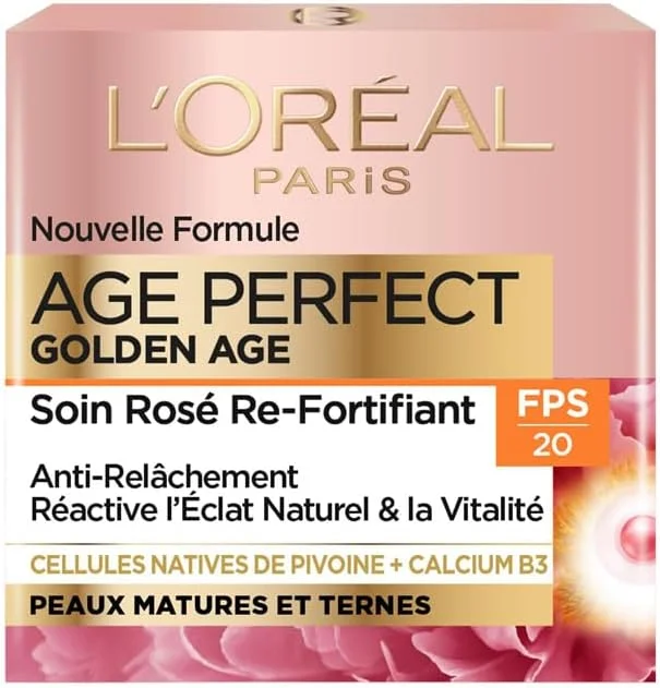 L'ORÉAL PARIS – AGE PERFECT GOLDEN AGE – SOIN FPS 20 ROSÉ RE-FORTIFIANT – CRÈME DE — Soin de la peau