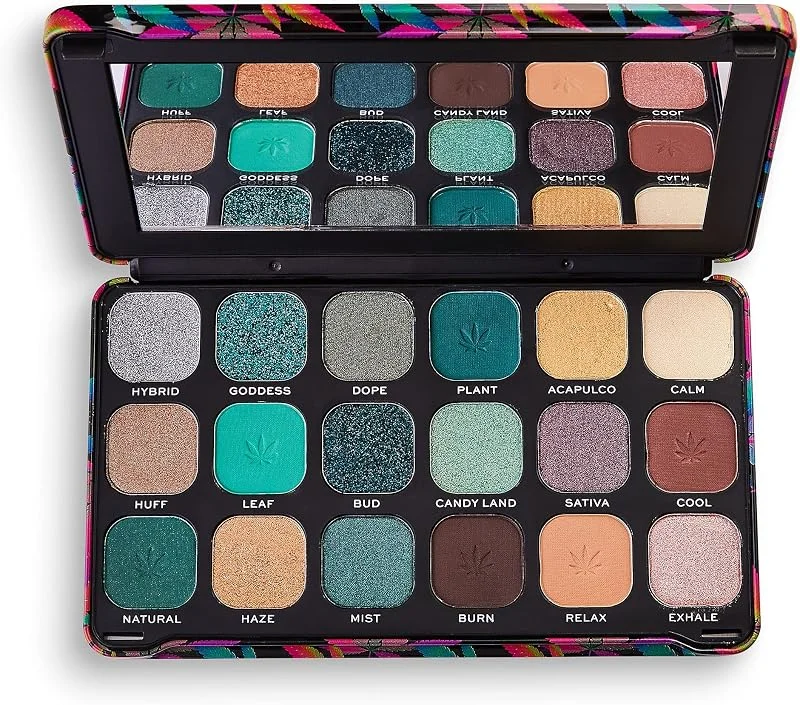Makeup Revolution, Palette d'ombres à paupières Forever Flawless, Chilled with cannabis — Maquillage