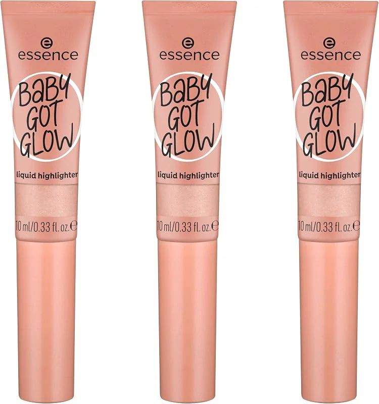 essence Baby Got Glow Highlighter N° 10 Liquide, doré, définitif, résultat express — Maquillage