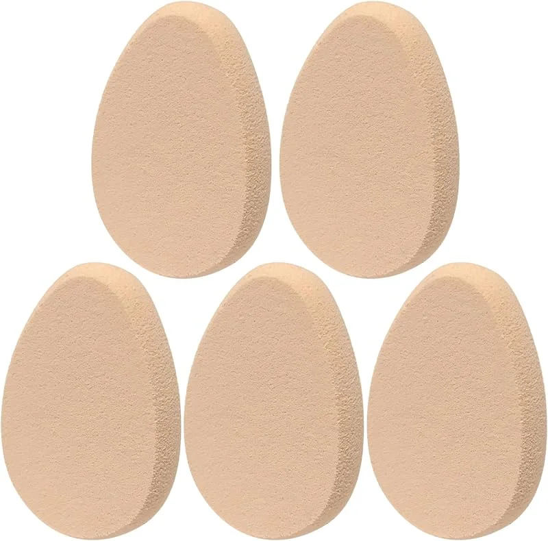 Lot de 5 éponges de maquillage pour fond de teint, houppette à poudre douce en forme de goutte d'eau