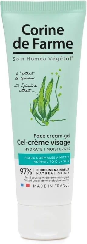 Corine de Farme Gel-Crème Visage Hydratant Spiruline 50ml — Soin de la peau