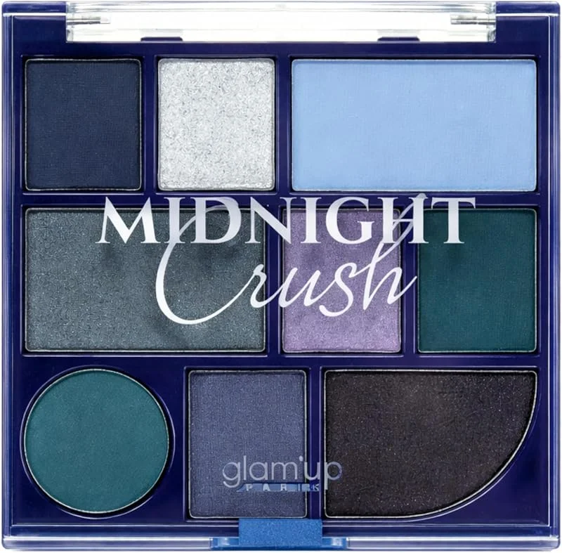 Glam'Up Paris - Palette Fards Paupières Bleue Midnight Crush - 9 Teintes — Maquillage