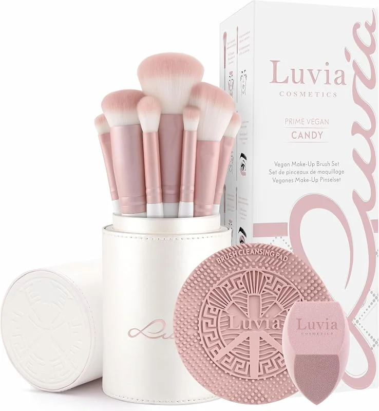 Set de pinceaux de maquillage Luvia, Prime Vegan Pro - Candy, 7 pinceaux de maquillage avec