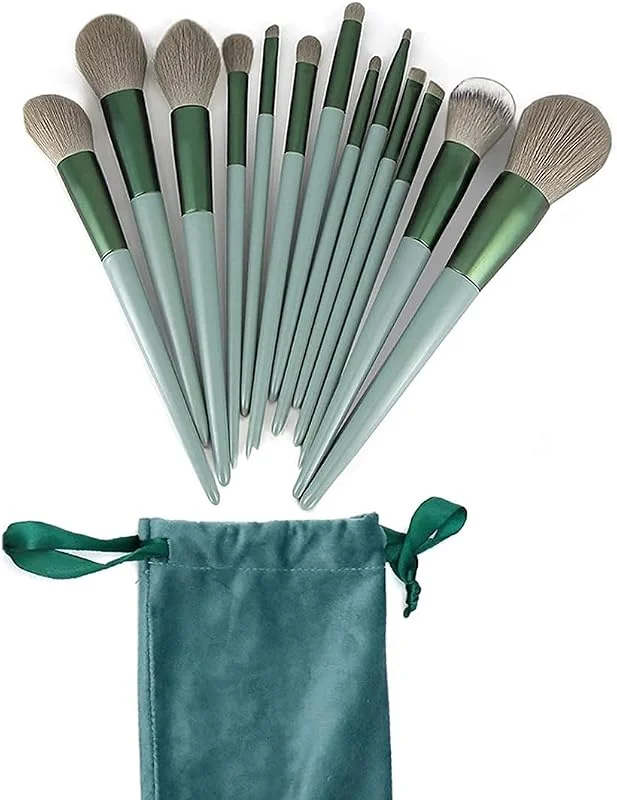 13 PCS Pinceaux Maquillages Professionnel, Pinceau Maquillage Pour Fond de Teint Blush L'anti-cernes