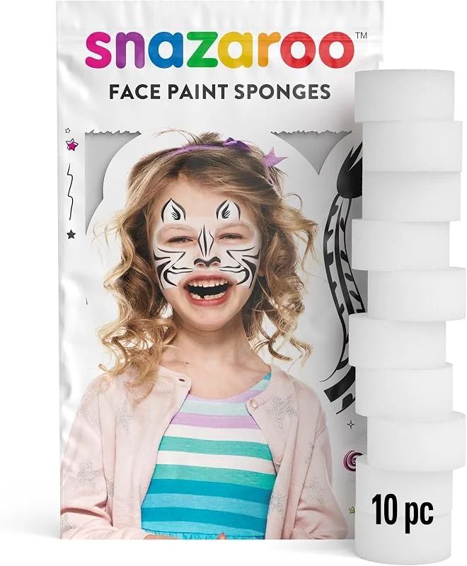 Snazaroo - Éponges Circulaires Haute Densité à Pores Fins Pour Peinture Pour le Visage — Maquillage