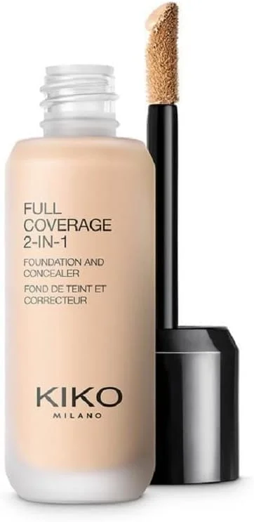 KIKO Milano Full Coverage 2-In-1 Liquide Foundation & Concealer 02 - Wr 10, Fond De — Maquillage