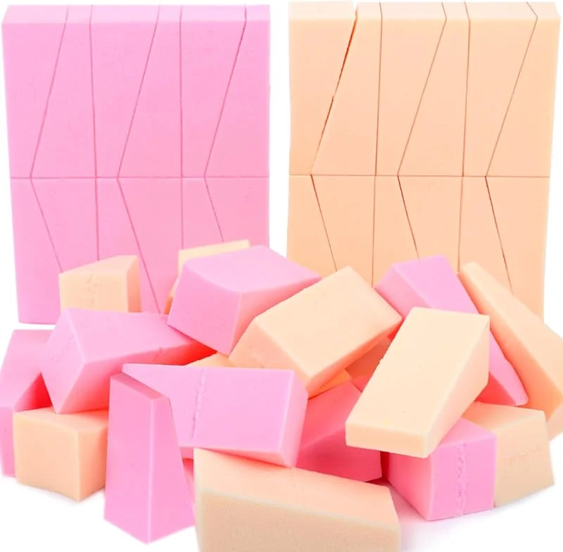 Teenitor Lot de 48 éponges de maquillage sans latex pour estomper les courbes du visage, petite