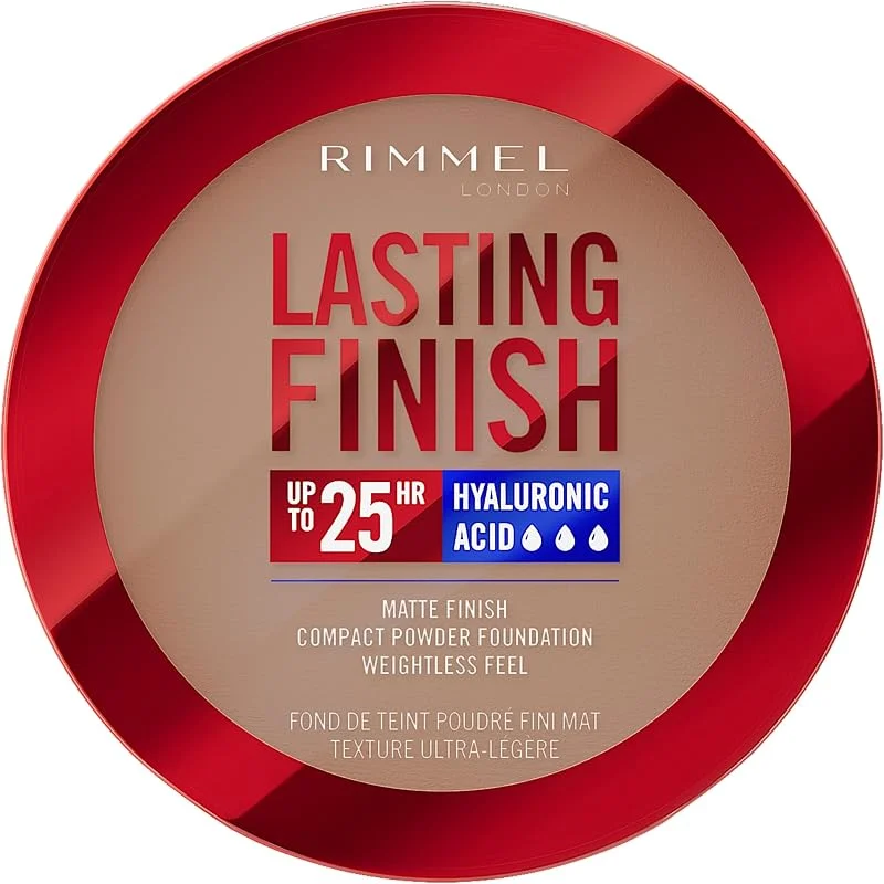 Rimmel Lasting Finish, 011 Caramel, Fond de Teint Compact, Fini Flouté, Fini Mat (7g) — Maquillage