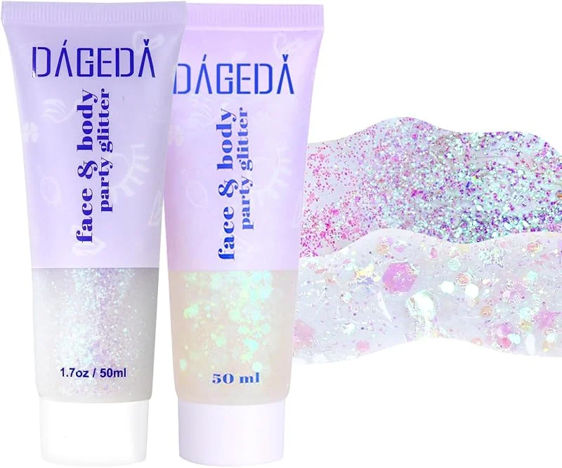 Prreal Body Glitter Gel, Face Glitters Body Gel Chunky Sequins — Maquillage