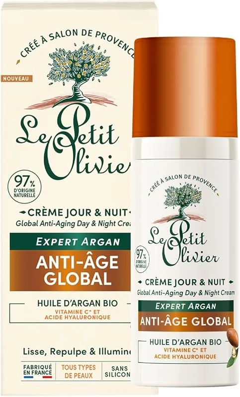 LE PETIT OLIVIER Crème Jour & Nuit Expert Argan Anti-Âge Global 50ml — Soin de la peau