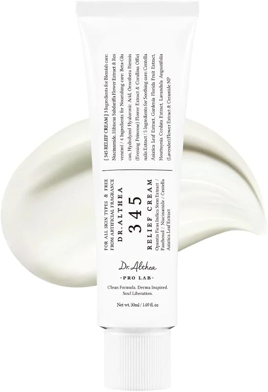 Dr. Althea 345 Relief Cream, Crème Hydratante Visage Réparatrice et Apaisante pour — Soin de la peau