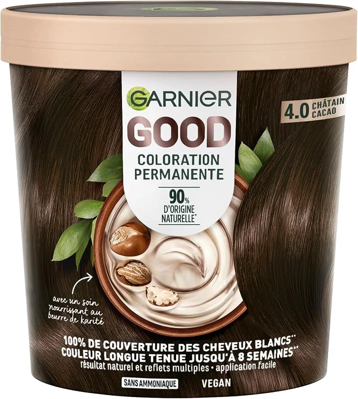 Garnier Good Coloration Permanente Châtain Cacao 4.0 Sans Ammoniaque — Maquillage