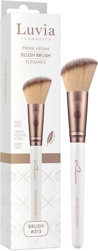 Luvia Pinceau de Maquillage Professionnel 213 - Blush, Poudre Biseauté - Végétalien - Elegance