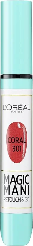 L'Oréal Paris Make Up Designer Magic Mani Vernis à Ongles Retouche en Feutre 301 Coral — Maquillage
