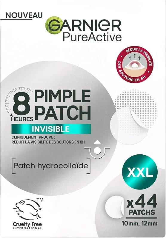 Garnier PureActive Pimple Patch Invisible Anti-Boutons Format XXL x44 — Maquillage