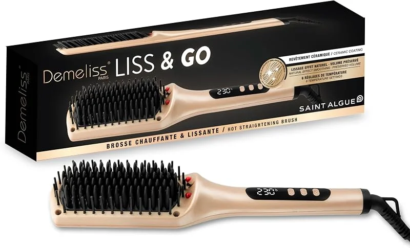 Saint Algue Demeliss Brosse Chauffante LISS & GO – Revêtement Céramique – Fonction — Maquillage