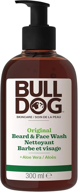Bulldog SKINCARE Nettoyant 2 en 1 Barbe et Visage pour hommes, 300ml, enrichi à — Soin de la peau