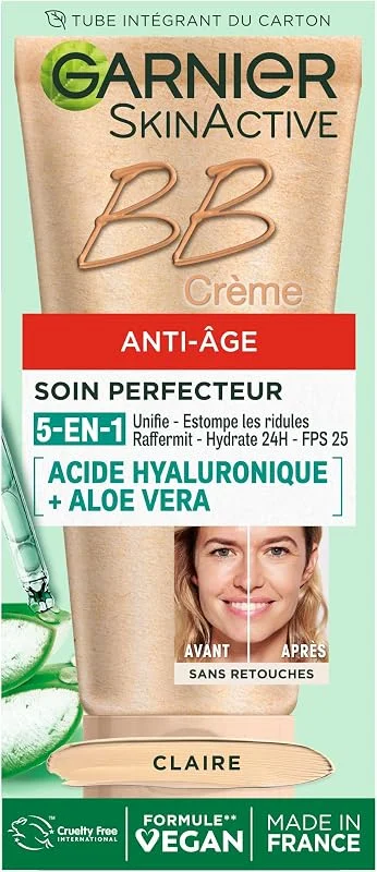 Garnier BB Crème 5en1 Anti-Âge Acide Hyaluronique SPF25 Teinte Claire 50ml — Soin de la peau