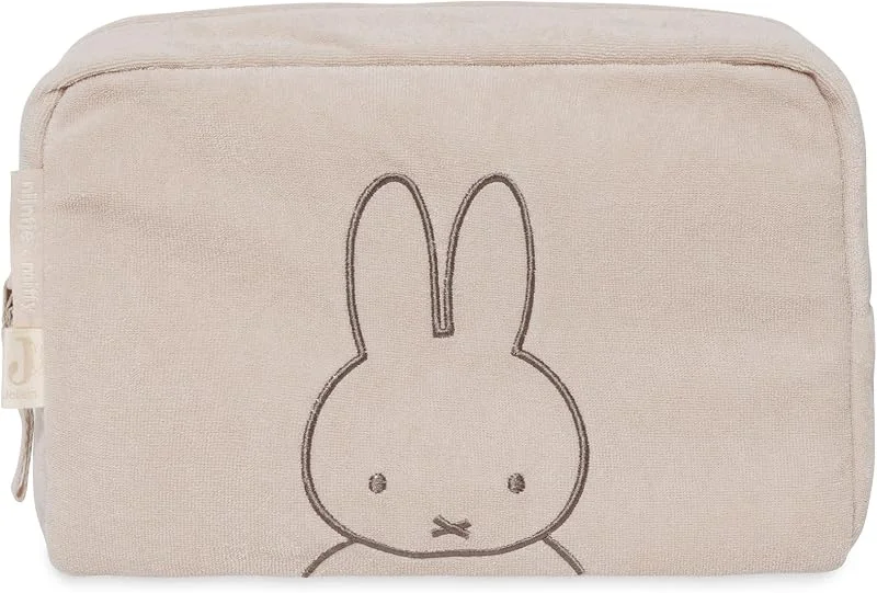 Jollein Sac à Langer en Tissu éponge - Miffy, Nougat - Trousse à Couches - Trousse de Maquillage