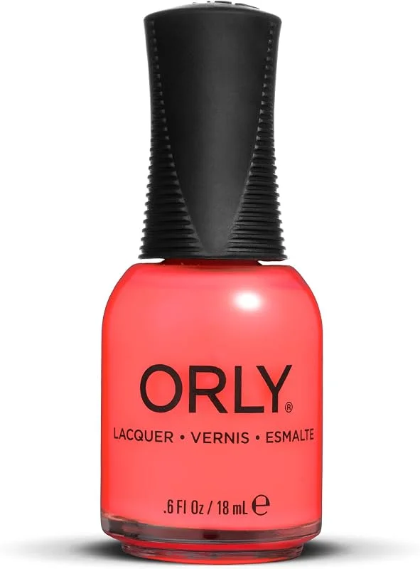 ORLY Vernis à ongles corail, Finition crème, Couverture lisse et uniforme, Capuchon — Maquillage