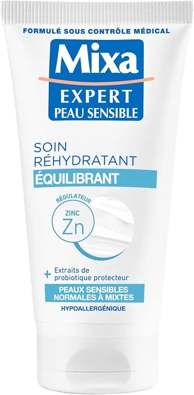 Mixa Expert Peau Sensible Soin Réhydratant Equilibrant Avoine Cuivre 50ml — Soin de la peau