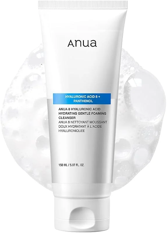 Anua Nettoyant Visage Moussant Hydratant – Nettoyage Doux Peau Sensible, Soin — Soin de la peau