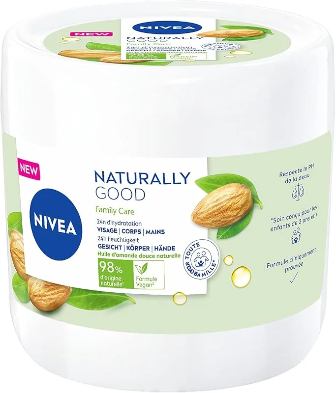 NIVEA Crème Multi-Usages Family Care Naturally Good, 450 ml — Soin de la peau