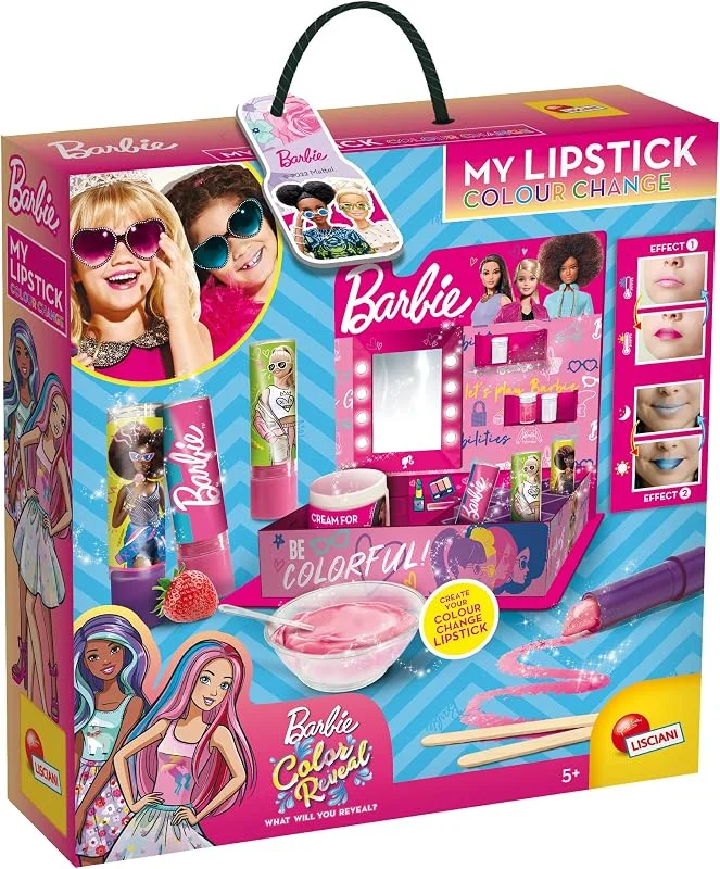 Lisciani - BARBIE My Lipstick Colour Change - Coffret Ludique de Création de Rouge à — Maquillage