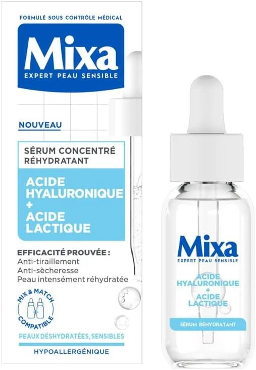 Mixa Sérum Réhydratant Acide Hyaluronique Lactique Peaux Sensibles 30ml — Soin de la peau
