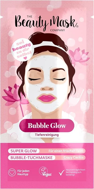 The Beauty Mask Company Crazy Cactus Bubble Mask, 1 sachet, masque de nettoyage avec cactus et