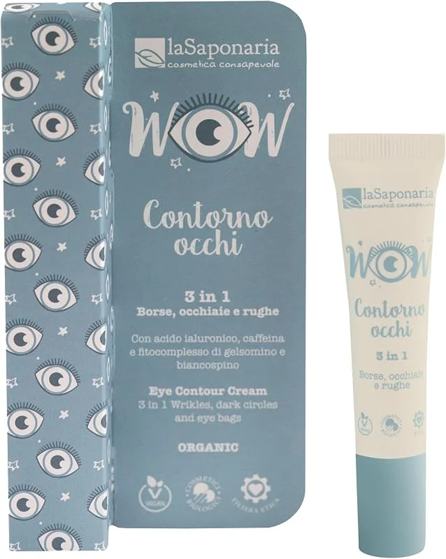 La Saponaria Crème contour des yeux 3 en 1, rides et ridules, cernes, acide — Soin de la peau