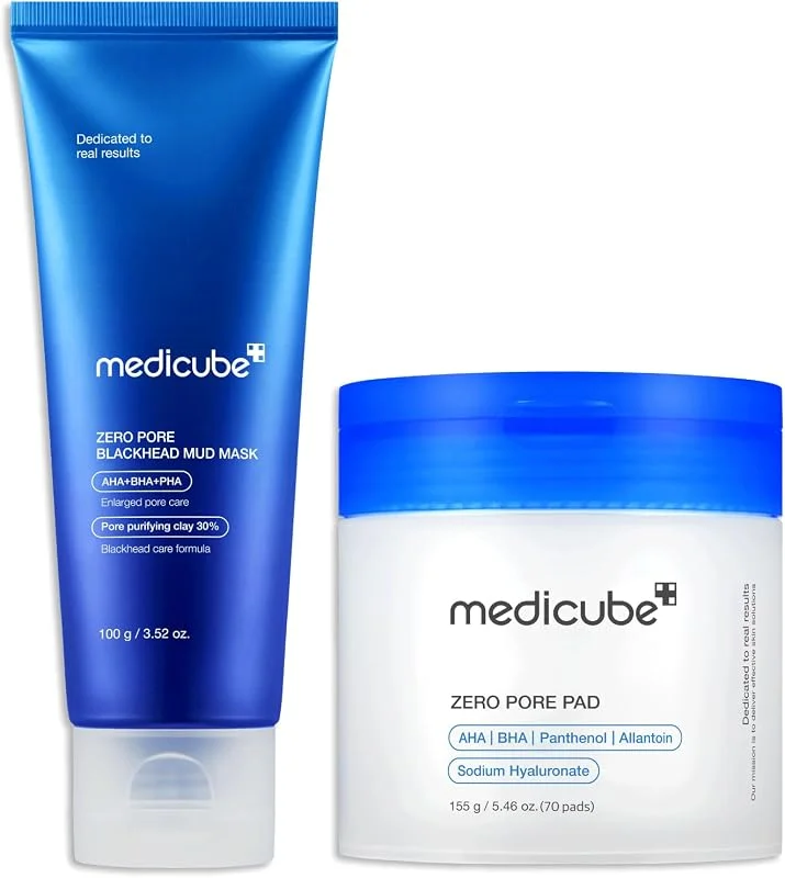 medicube Duo Soin des Pores : Zero Pore Pads 2.0 et Masque Visage Zero Pore — Soin de la peau