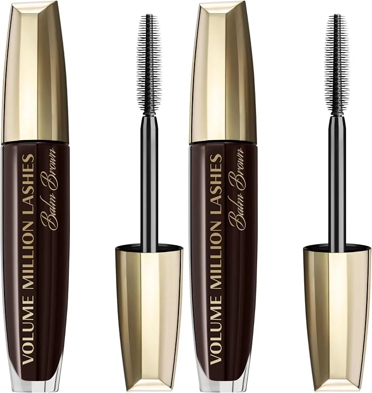 L'Oréal Paris - Mascara Volume Millions de Cils - Baume Brun - 8, 9 ml (Lot de 2) — Maquillage