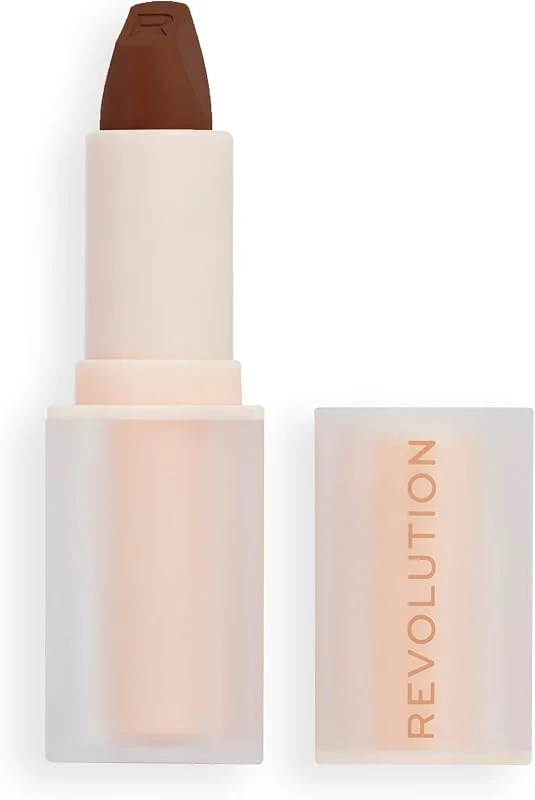 Revolution Lasting Kiss Lipstick, Rouge à Lèvres Longue Tenue, Fini Mat, Marron — Maquillage
