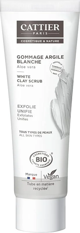 Cattier gommage argile blanche aloe vera 100ml — Soin de la peau