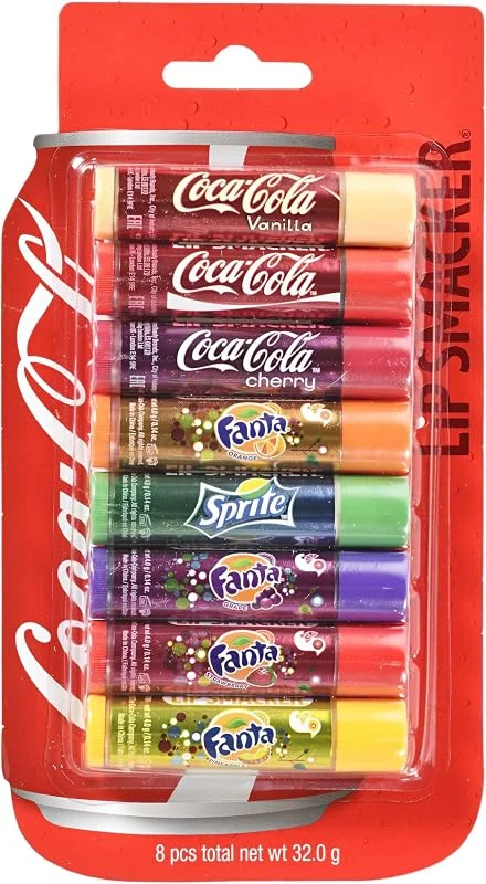 Lip Smacker Coca Cola Party Pack, Ensemble de 8 Baumes À Lèvres Assortis — Maquillage
