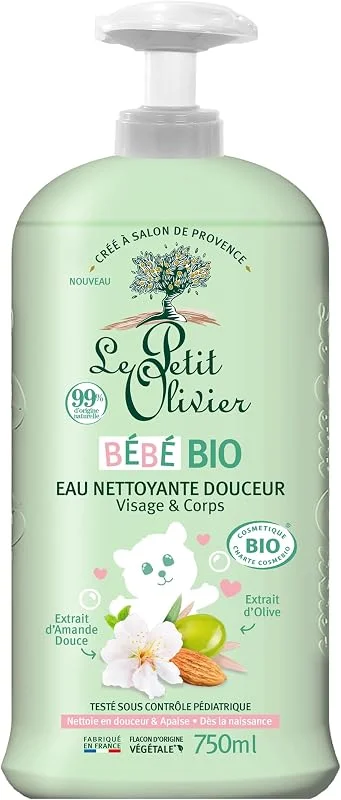 LE PETIT OLIVIER Eau Nettoyante Douceur Bébé BIO 750ml — Soin de la peau
