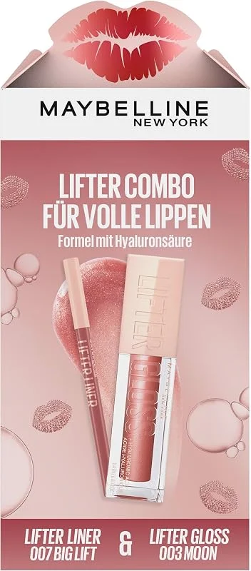 Maybelline New York Lifter Gloss 003 Moon + Lifter Liner 007 Big Lift Coffret cadeau — Maquillage