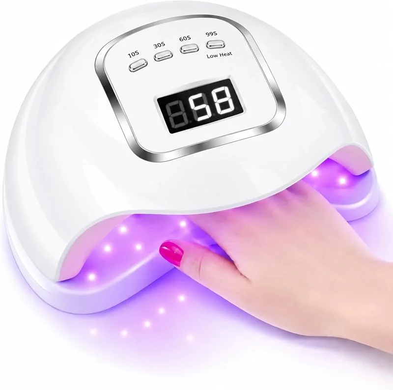 LALILL Lampe UV LED pour Ongles 80W - Blanc, Séchoir à Ongles - Nail Lamp pour Tous les — Maquillage