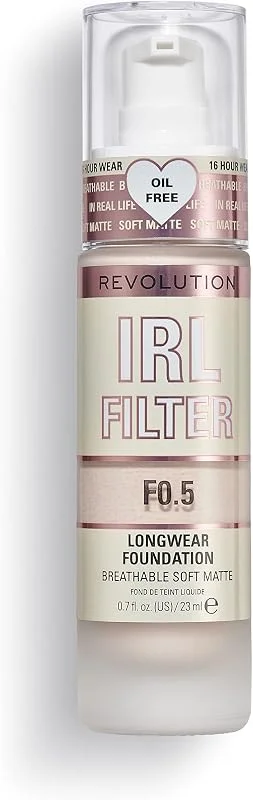 Makeup Revolution, Irl Filter, Longwear, Fond de Teint, F0.5, 23ml — Maquillage
