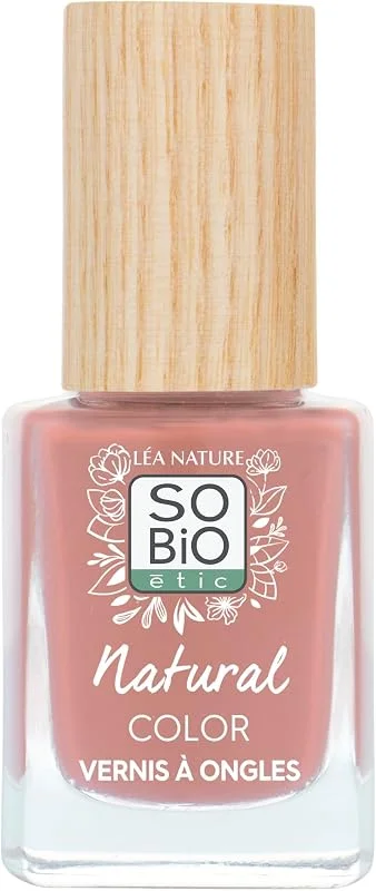 LÉA NATURE SO BiO étic, Vernis ongles naturel - Natural Color, Rose pivoine, Double — Maquillage