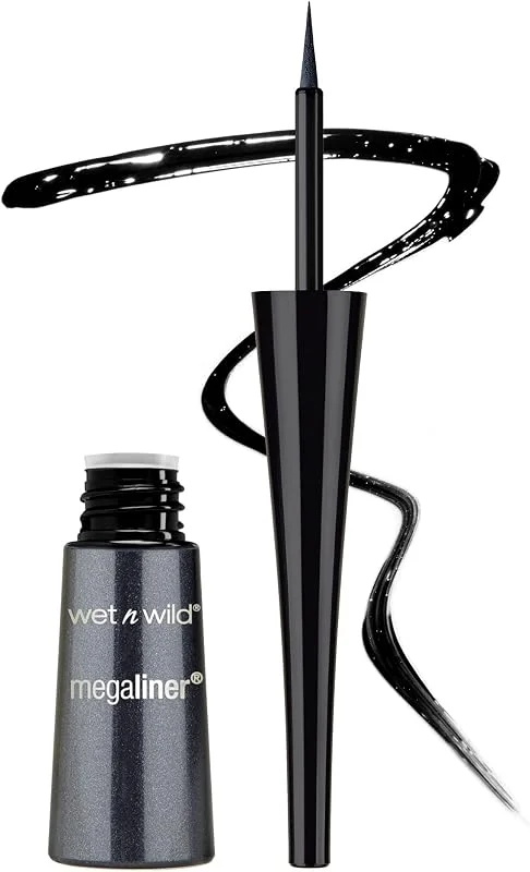 wet n wild - MEGALINER LIQUID EYELINER - Pointe fine facilitant l'application - Teinte — Maquillage