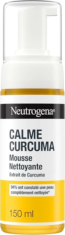 Neutrogena Mousse Nettoyante Calme Curcuma, flacon-pompe de 150 ml — Soin de la peau