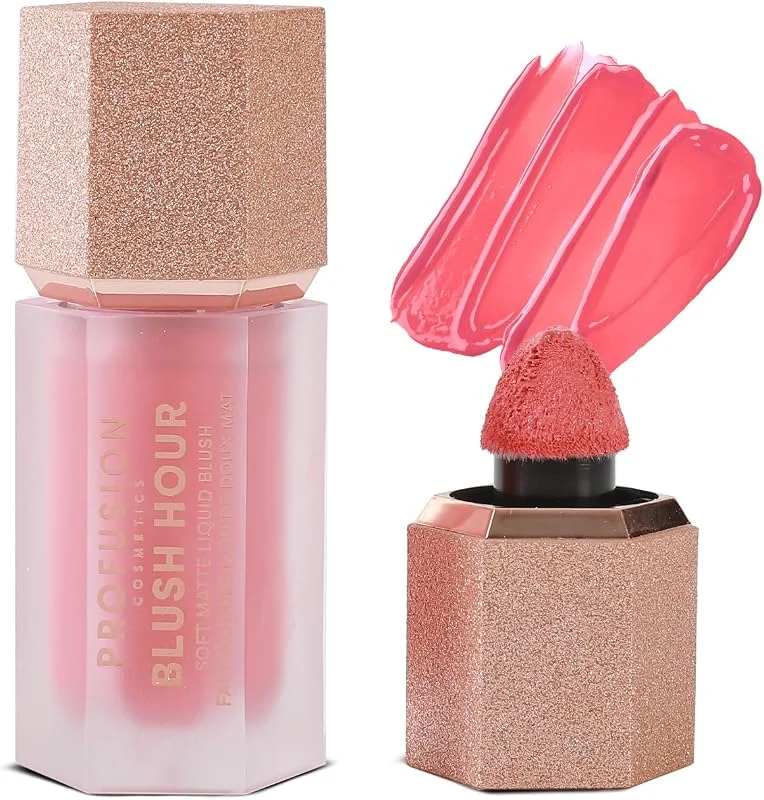Profusion Cosmetics Blush Hour Crème Liquide Blush, Strawberry Daiquiri, Fini Mat Doux — Maquillage
