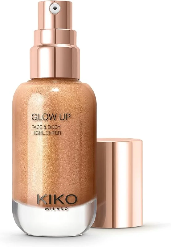 KIKO Milano Glow Up Face And Body Highlighter 02, Enlumineur Liquide Sans Transfert Au — Maquillage