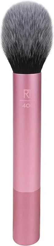 Real Techniques Pinceau de maquillage Ultra Plush, pour fard à joues souple, crème ou pressé, Rosy