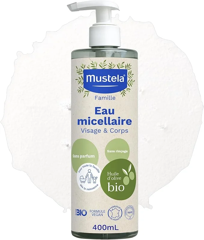 Mustela Eau Micellaire Bio Bébé Sans Rinçage 400ml — Soin de la peau