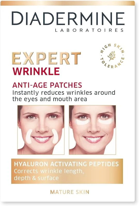 Diadermine - Expert Rides - Patchs Anti-Rides Visage - 12 patchs, Packaging May — Soin de la peau